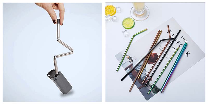 Pajita de acero inoxidable